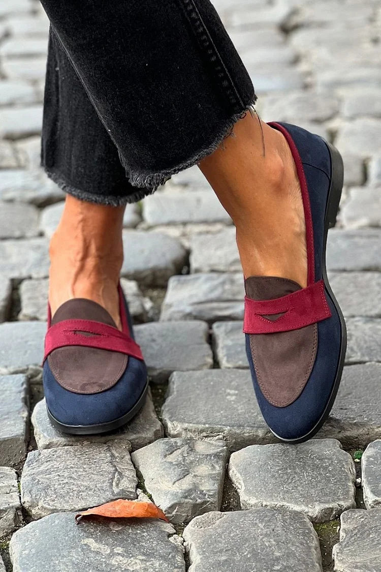 Silvia | Zweifarbige elegante Mokassin