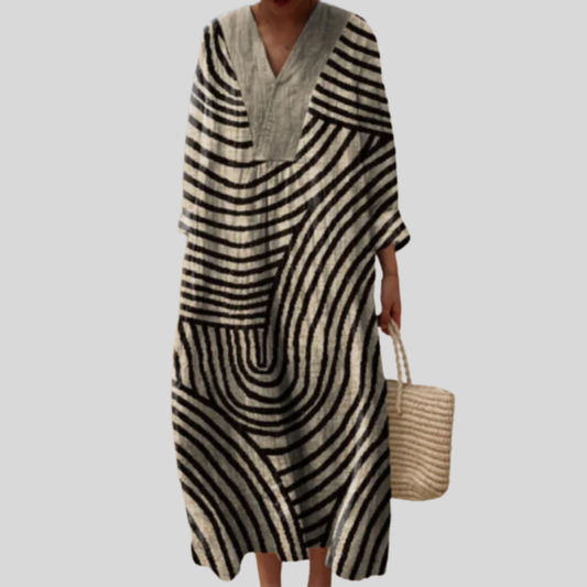 Blanche - Flatterndes Bedrucktes Sommerkleid