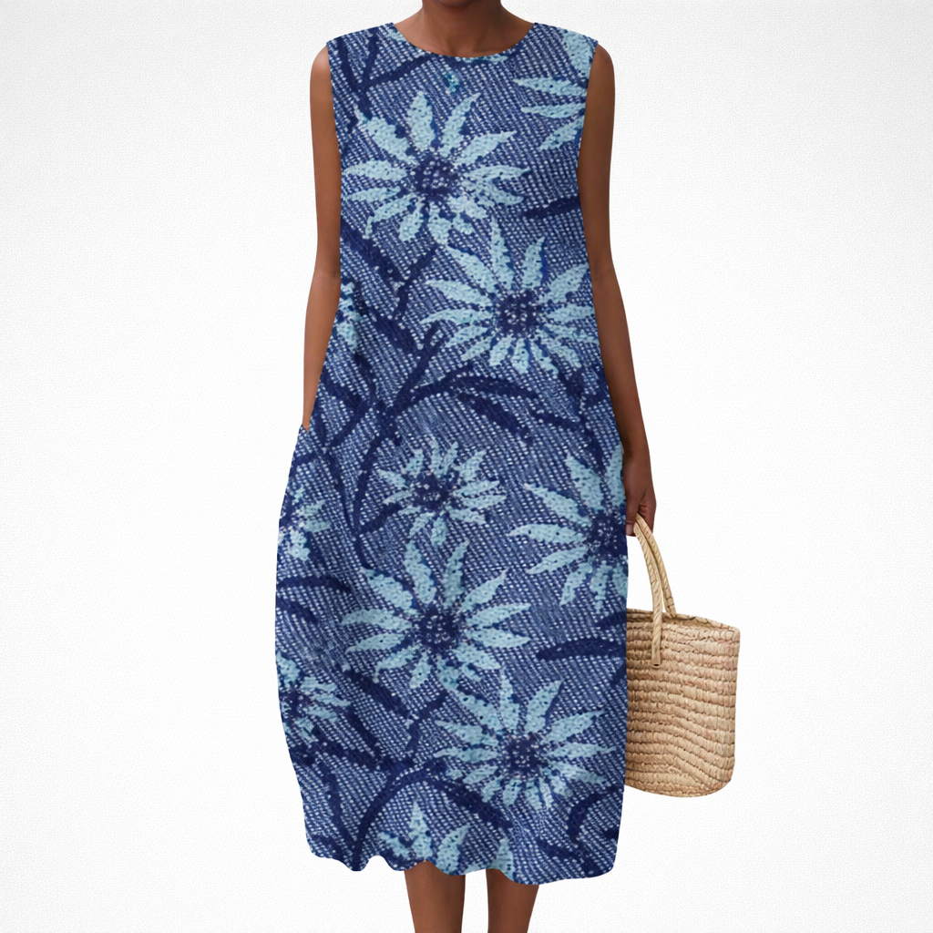 Adélaïde - Bequemes Sommerkleid ohne Ärmel