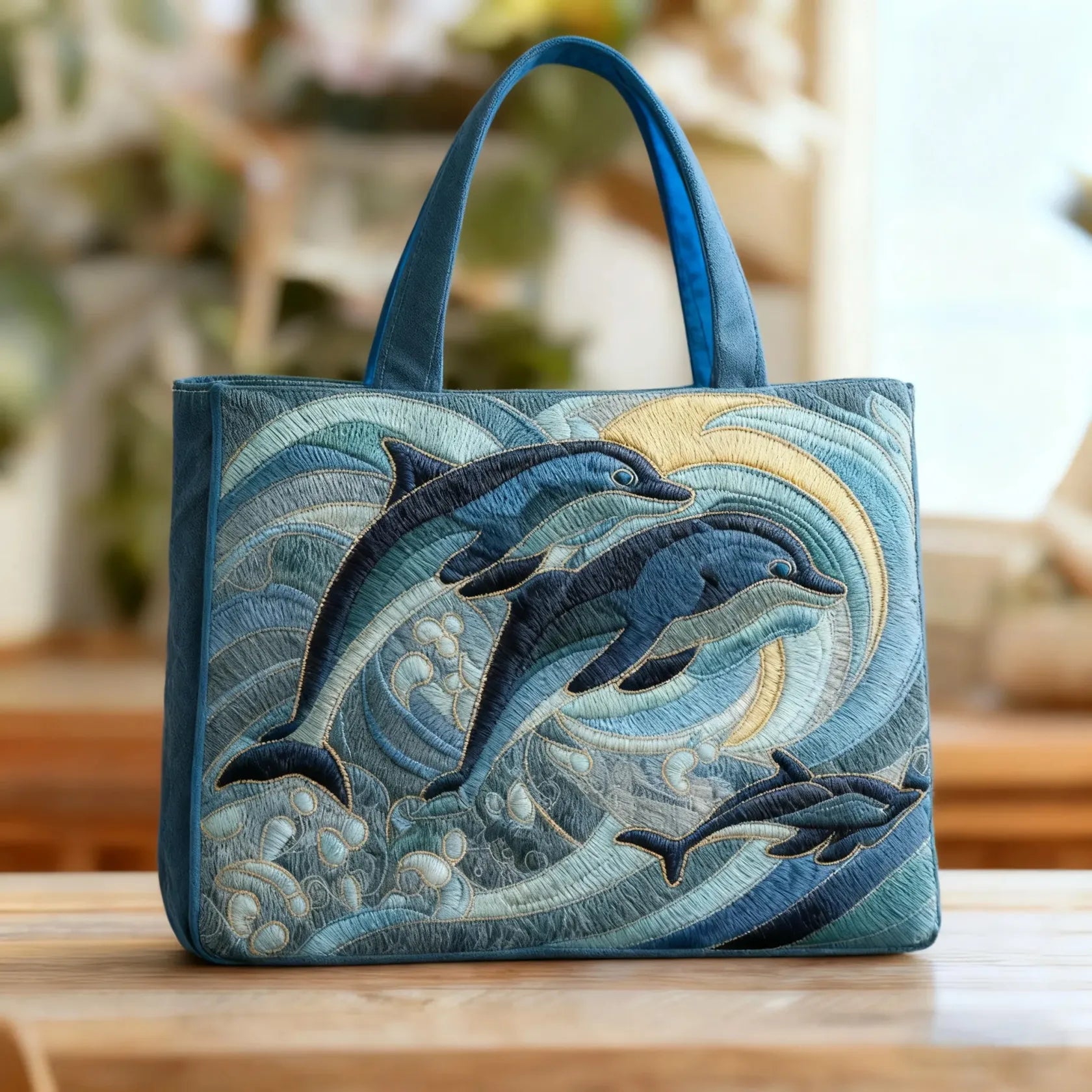 Handgefertigte Tasche | Delfin des Ozeans