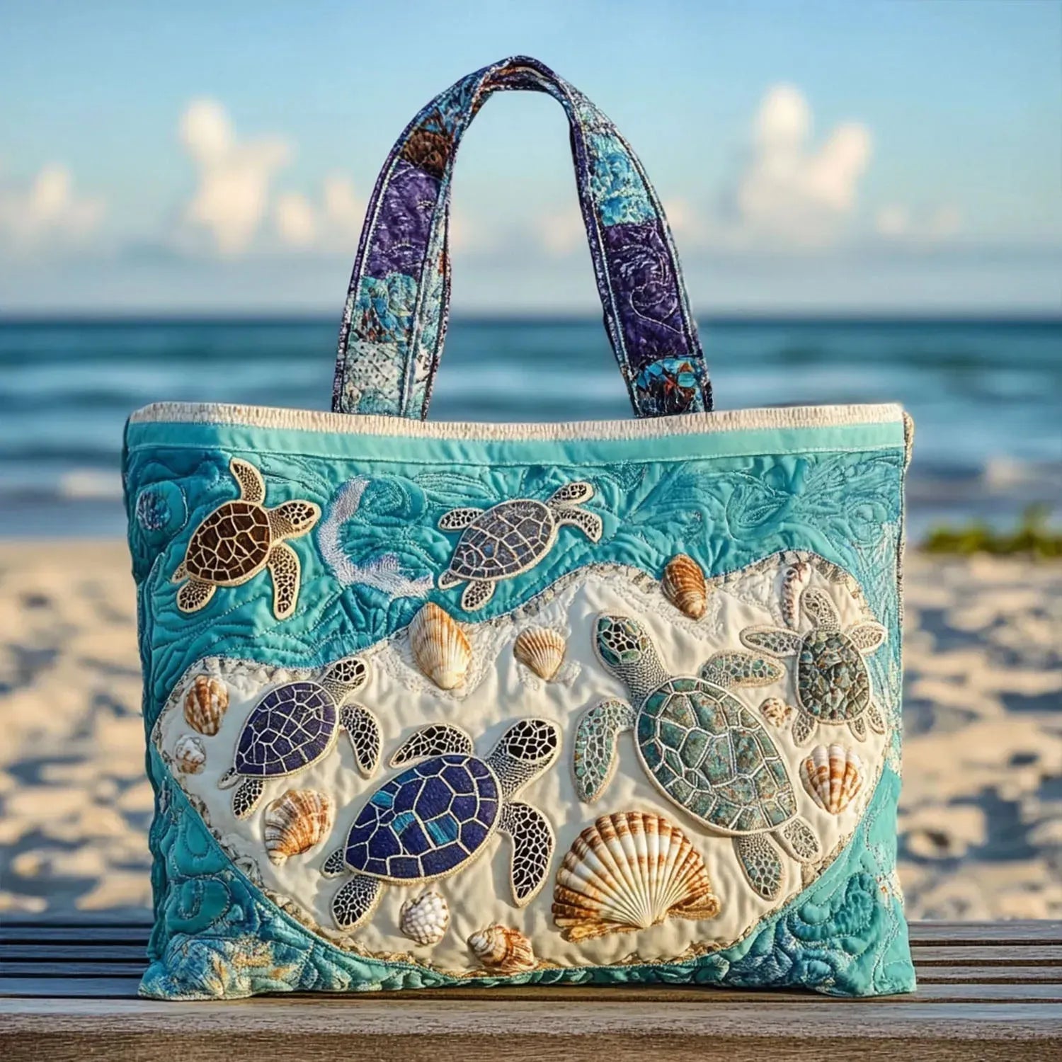 Handgefertigte Tasche | Liebe zu den Schildkröten