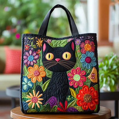 Handgefertigte Tasche | Charmante schwarze Katze