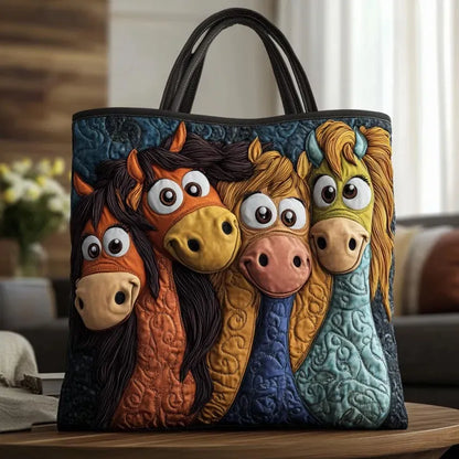 Handgefertigte Tasche | Lustige Ponys