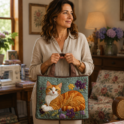 Handgefertigte Tasche | Orange Katze