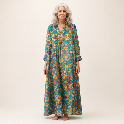 Capucine - Flatterndes bedrucktes Sommerkleid