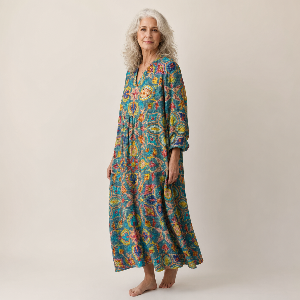 Capucine - Flatterndes bedrucktes Sommerkleid
