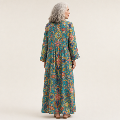 Capucine - Flatterndes bedrucktes Sommerkleid