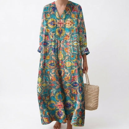 Capucine - Flatterndes bedrucktes Sommerkleid