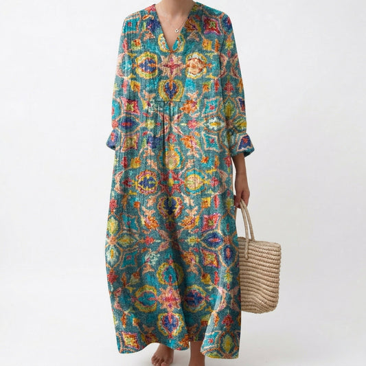 Capucine - Flatterndes bedrucktes Sommerkleid