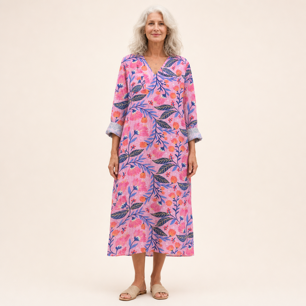Clémence - Flatterndes bedrucktes Sommerkleid