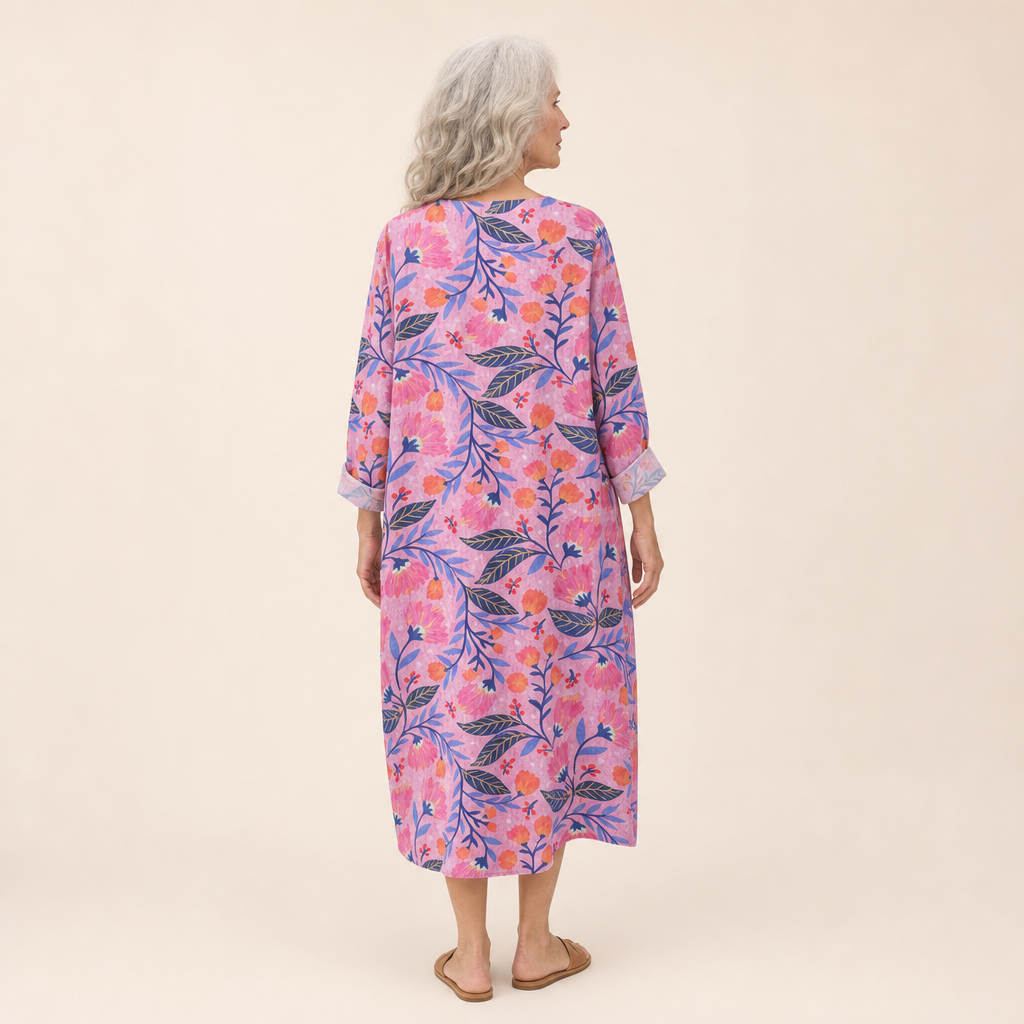 Clémence - Flatterndes bedrucktes Sommerkleid