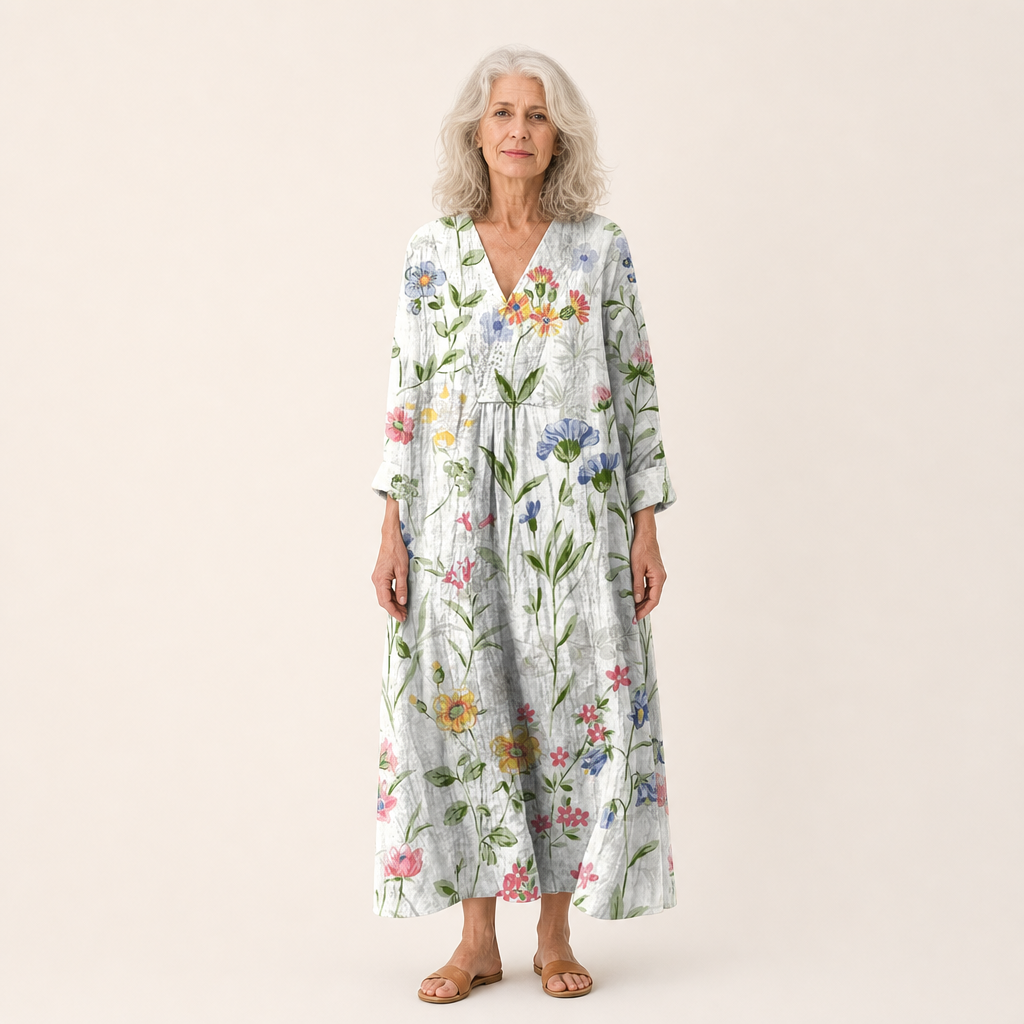 Doriane - Flatterndes bedrucktes Sommerkleid