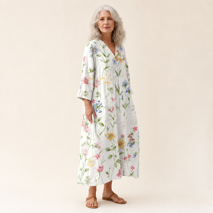 Doriane - Flatterndes bedrucktes Sommerkleid