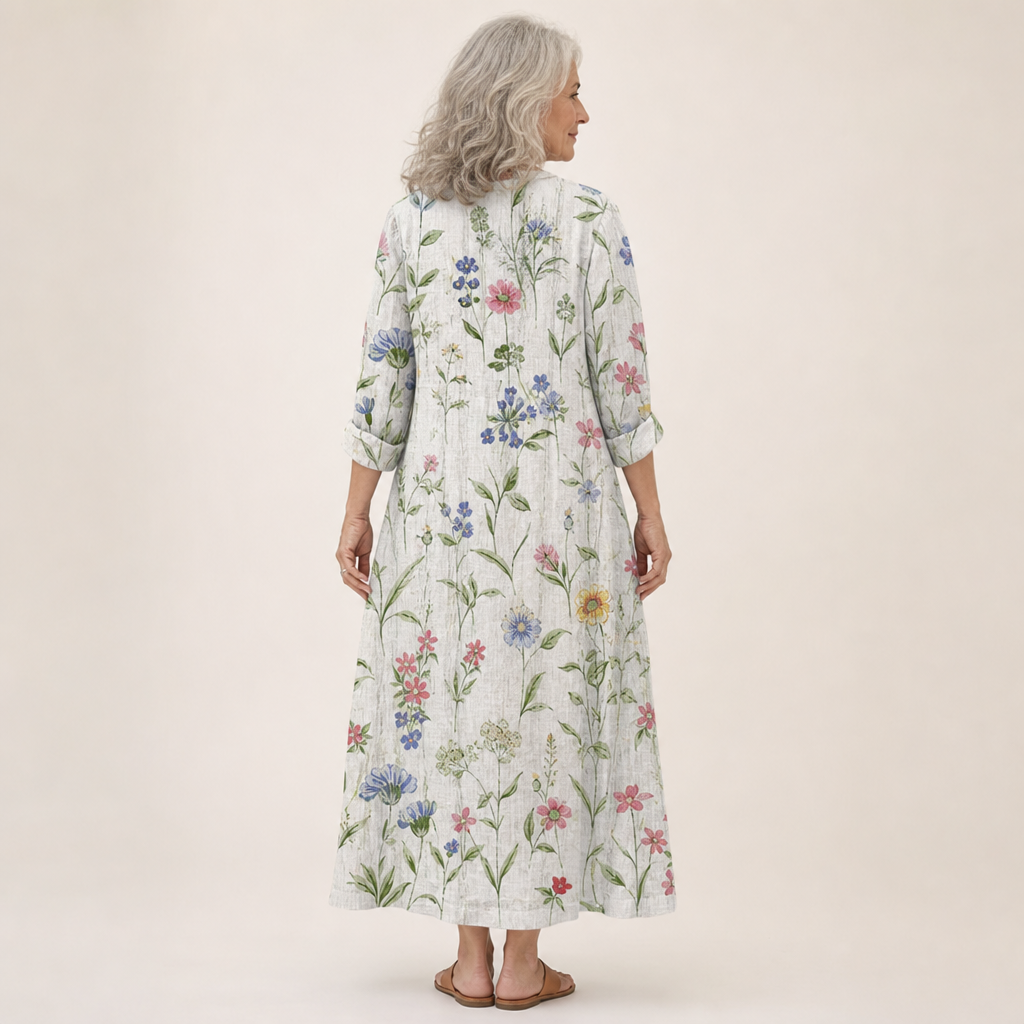 Doriane - Flatterndes bedrucktes Sommerkleid
