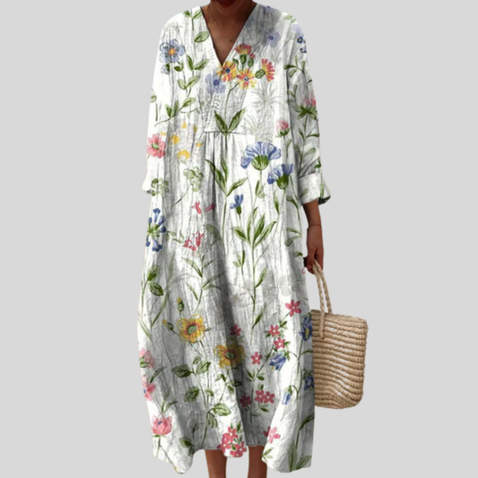 Doriane - Flatterndes bedrucktes Sommerkleid
