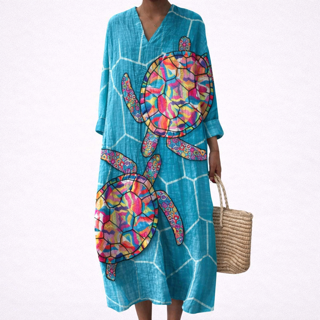 Éloïse - Flatterndes bedrucktes Sommerkleid