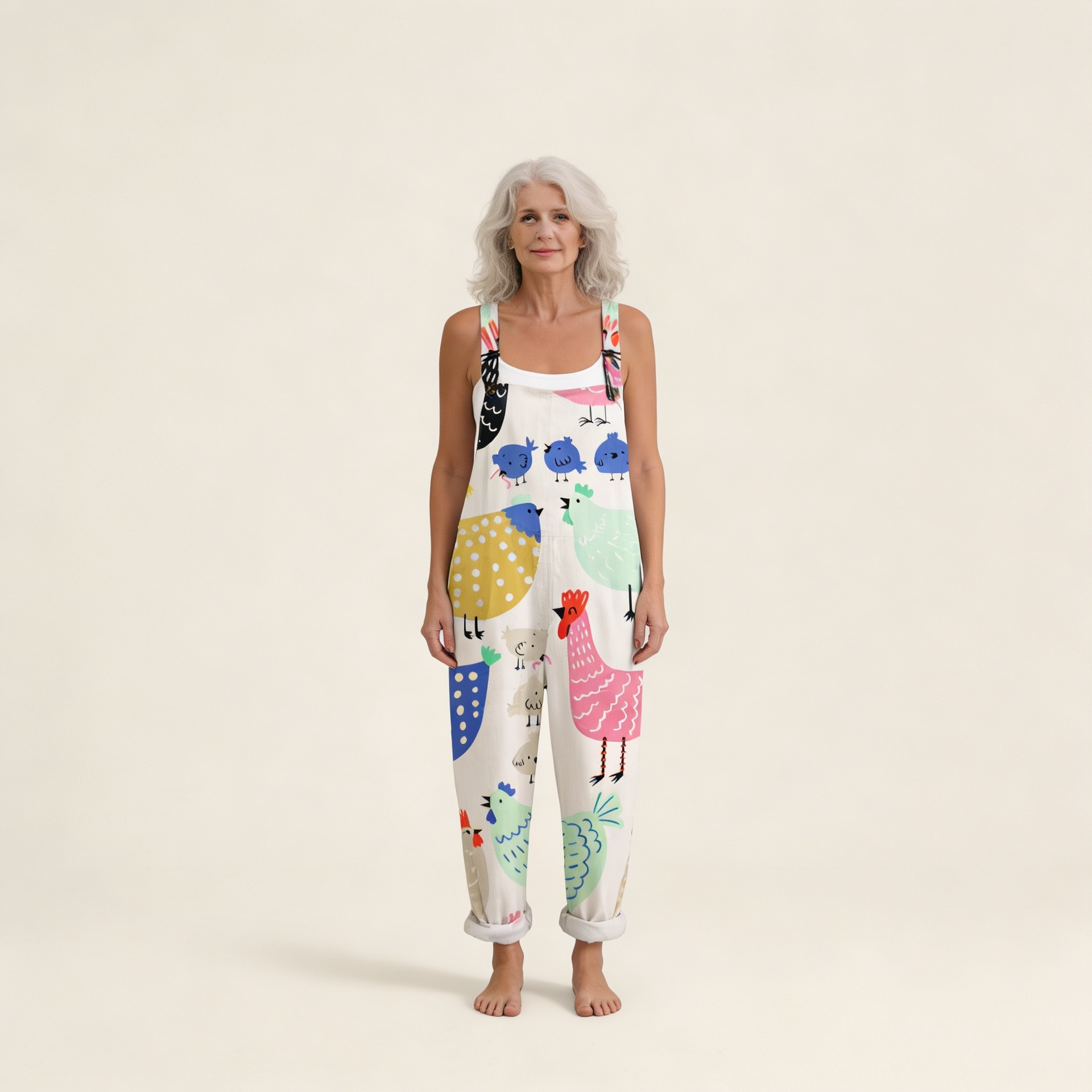 Elsa | Latzhose mit verspieltem Bohemian-Druck