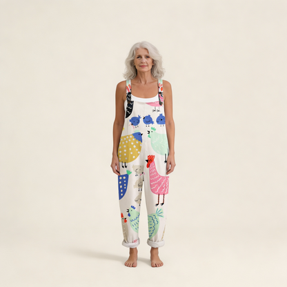 Elsa | Latzhose mit verspieltem Bohemian-Druck
