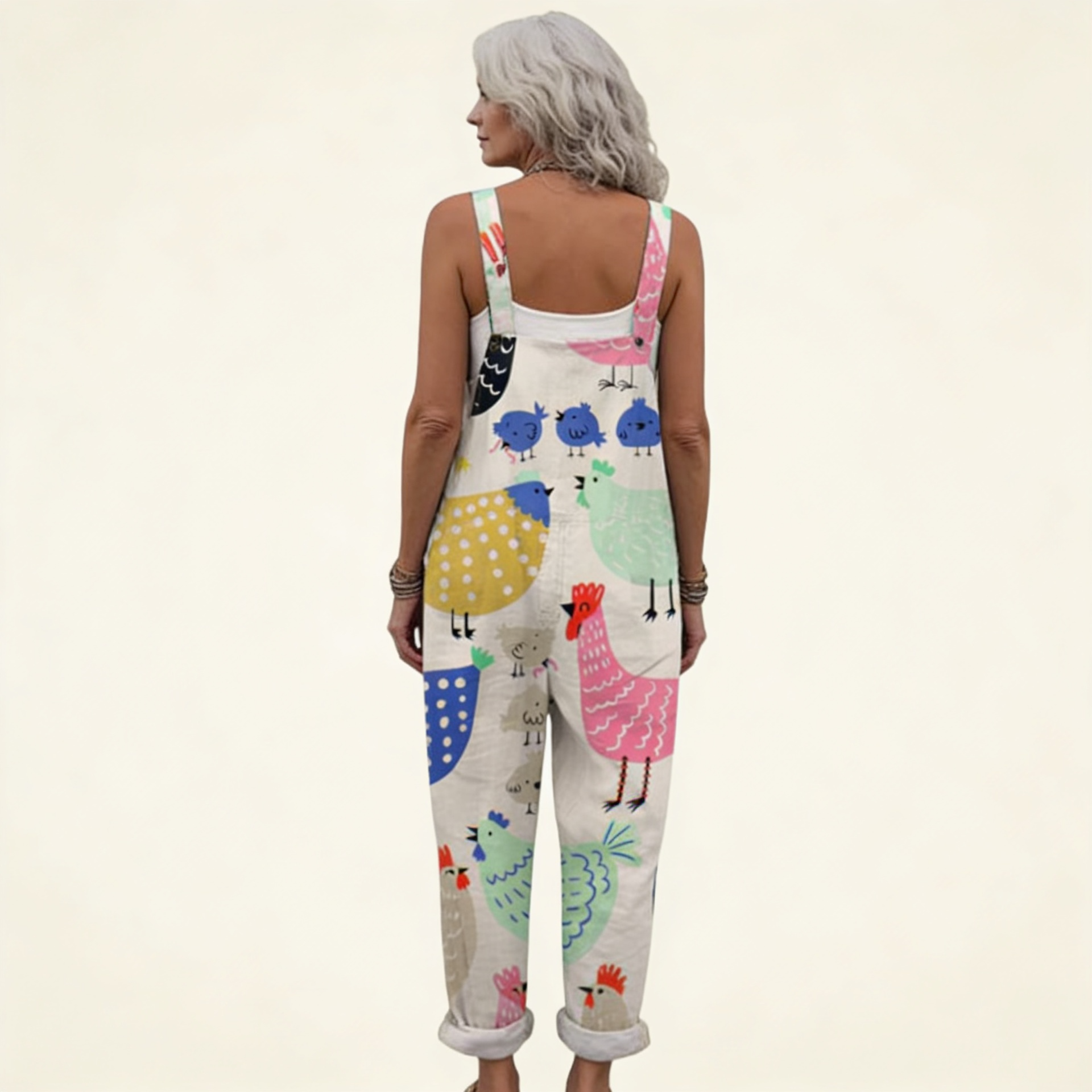 Elsa | Latzhose mit verspieltem Bohemian-Druck