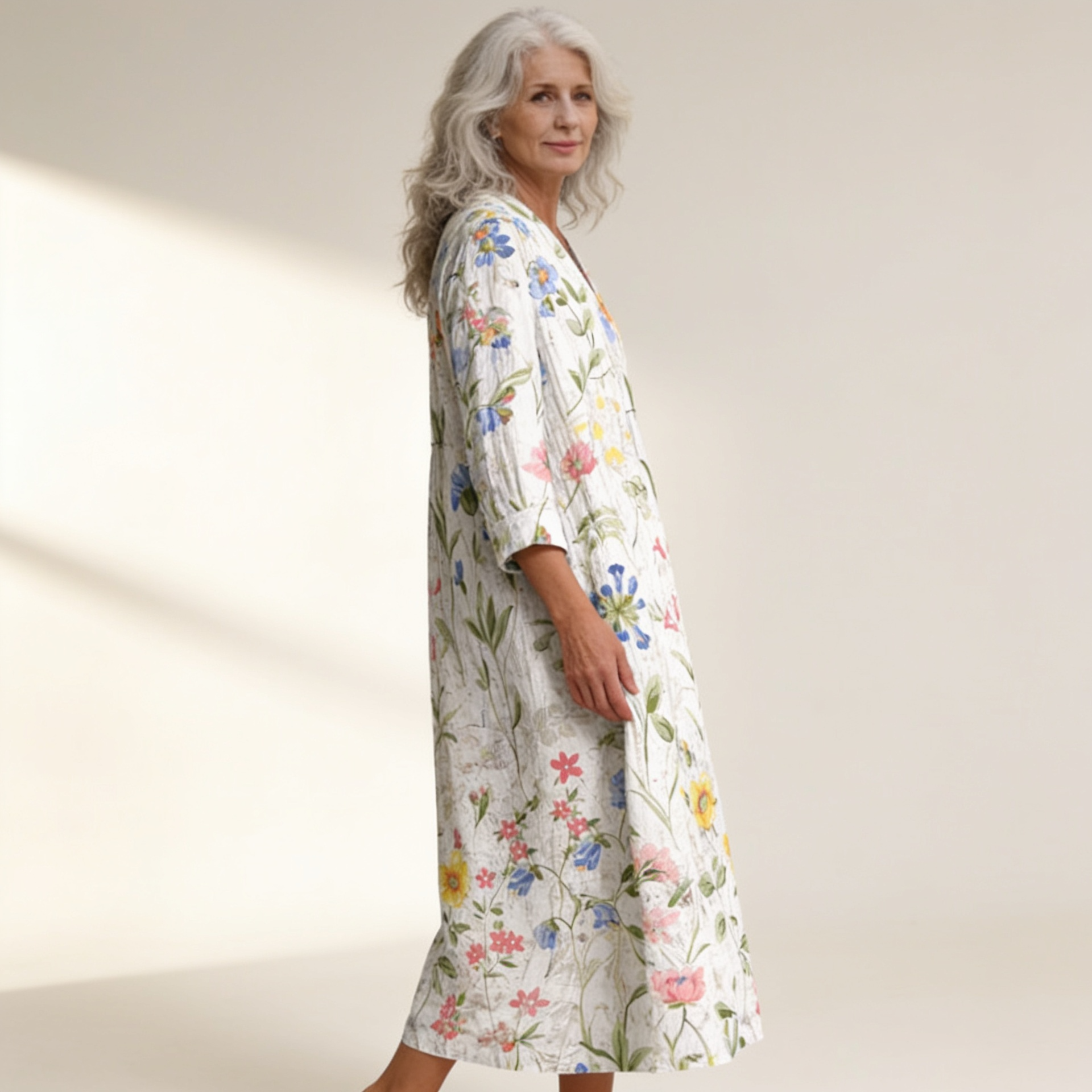 Eva - Flatterndes bedrucktes Sommerkleid