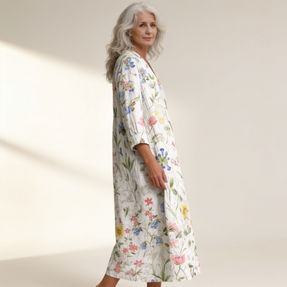Eva - Flatterndes bedrucktes Sommerkleid