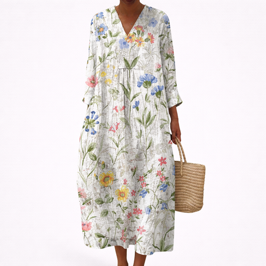 Eva - Flatterndes bedrucktes Sommerkleid