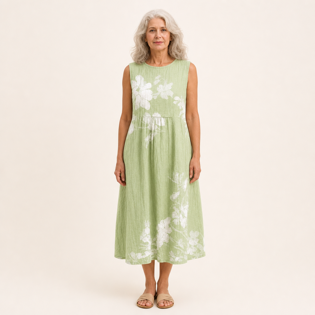 Ewa - Bequemes Sommerkleid ohne Ärmel