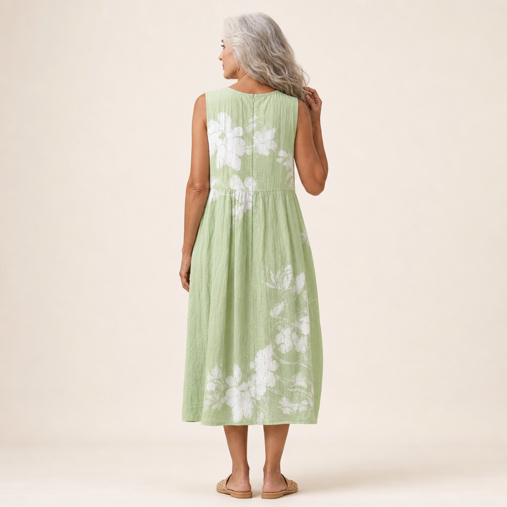 Ewa - Bequemes Sommerkleid ohne Ärmel