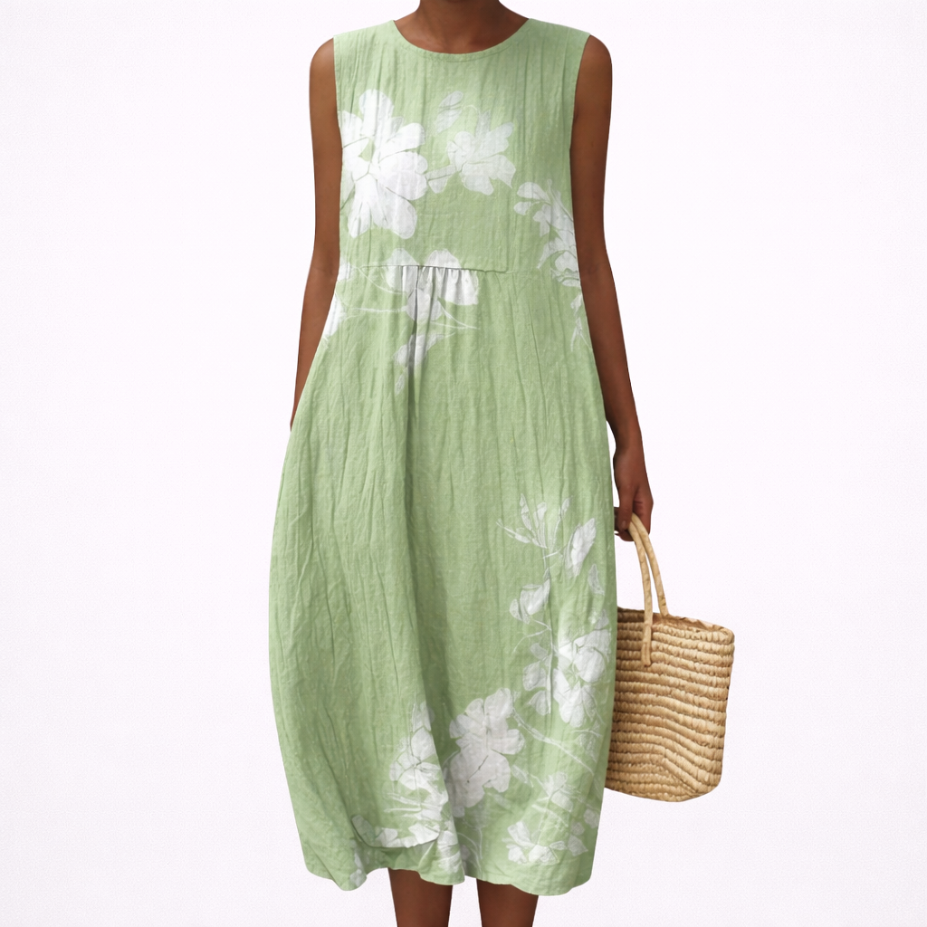 Ewa - Bequemes Sommerkleid ohne Ärmel