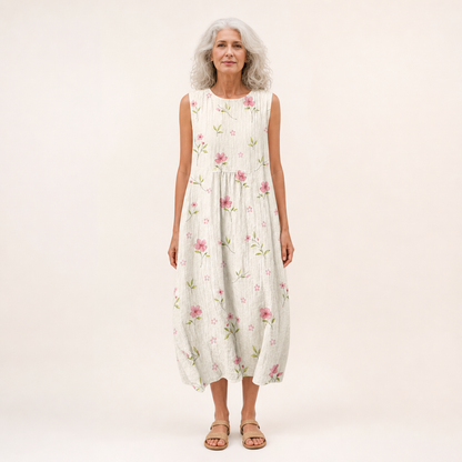 Faustine - Bequemes Sommerkleid ohne Ärmel