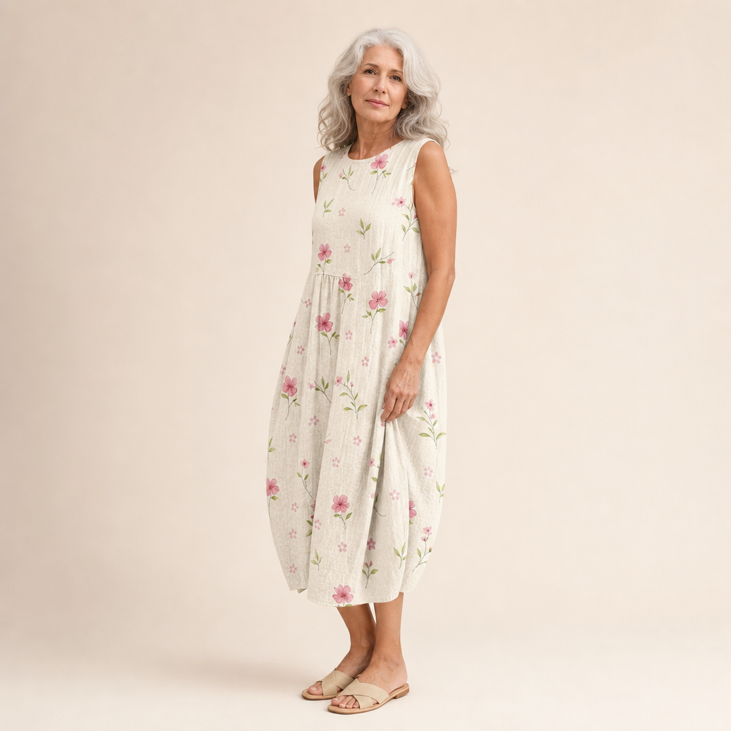 Faustine - Bequemes Sommerkleid ohne Ärmel
