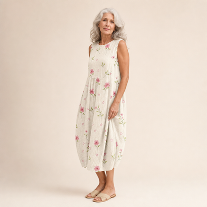 Faustine - Bequemes Sommerkleid ohne Ärmel
