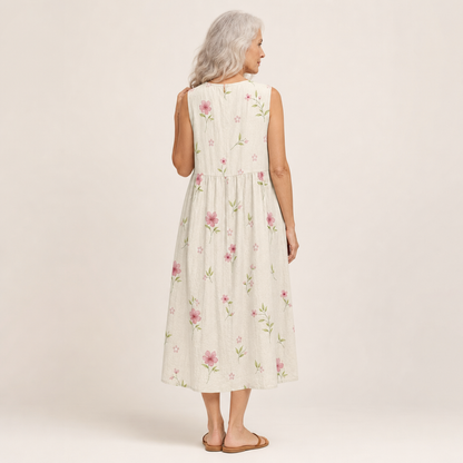 Faustine - Bequemes Sommerkleid ohne Ärmel