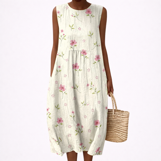 Faustine - Bequemes Sommerkleid ohne Ärmel