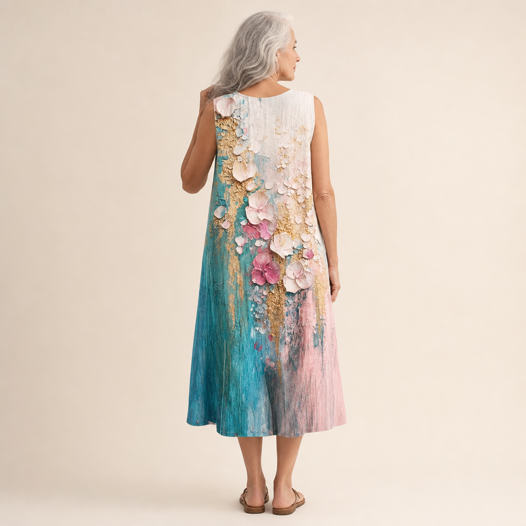Floriane - Bequemes Sommerkleid ohne Ärmel
