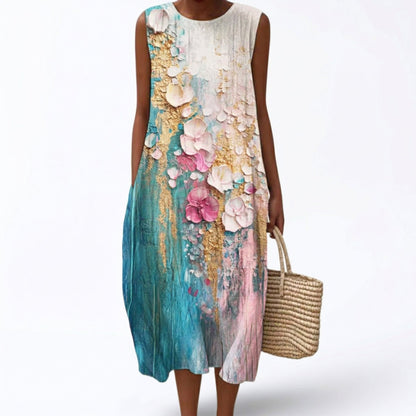 Floriane - Bequemes Sommerkleid ohne Ärmel