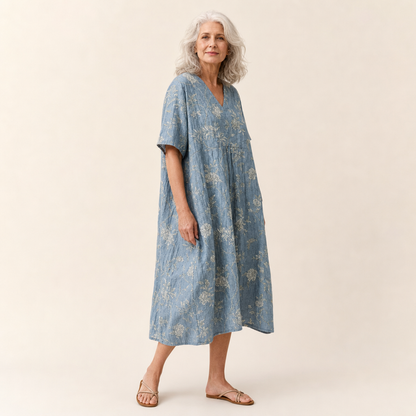 Geneviève - Flatterndes bedrucktes Sommerkleid
