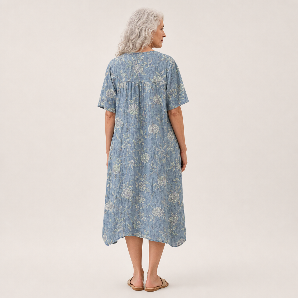 Geneviève - Flatterndes bedrucktes Sommerkleid