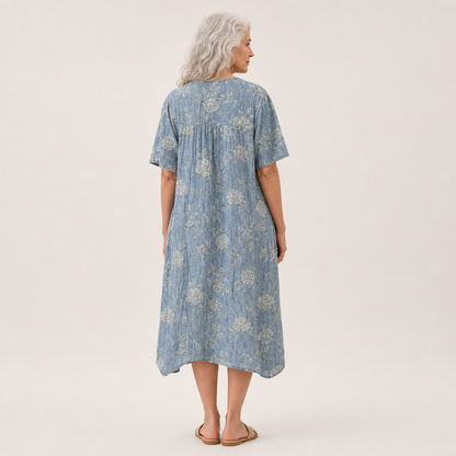 Geneviève - Flatterndes bedrucktes Sommerkleid