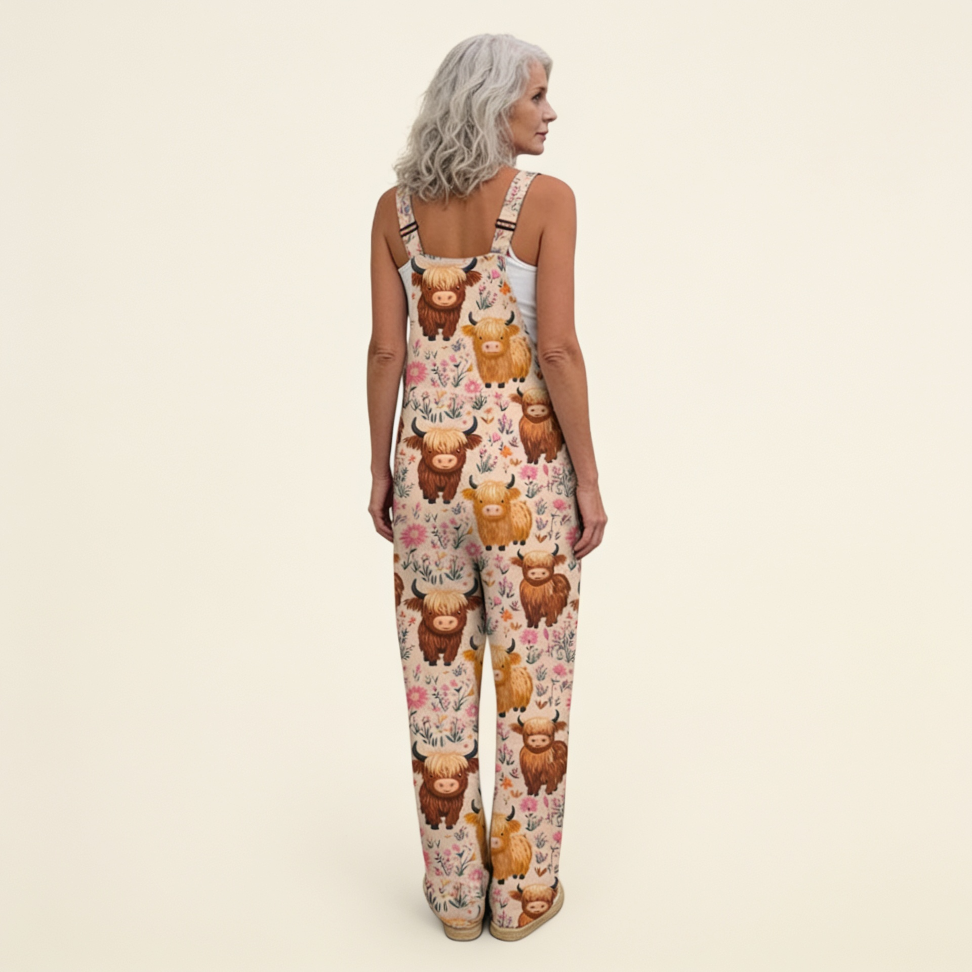 Greetje | Latzhose mit klassischem Bohemian-Blumenprint