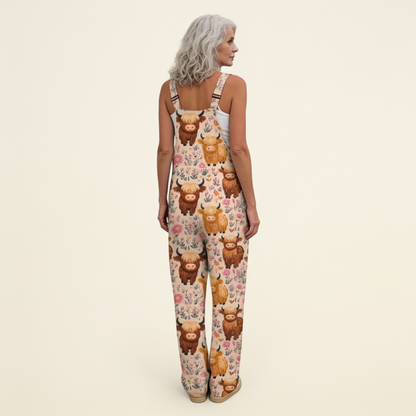 Greetje | Latzhose mit klassischem Bohemian-Blumenprint