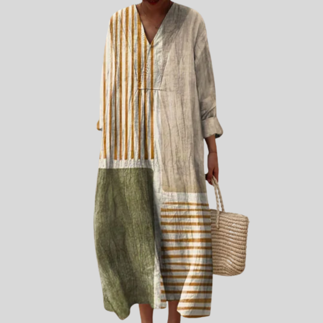 Henriette - Flatterndes bedrucktes Sommerkleid