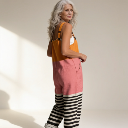 Hilde | Latzhose mit modernem Farbblock-Design