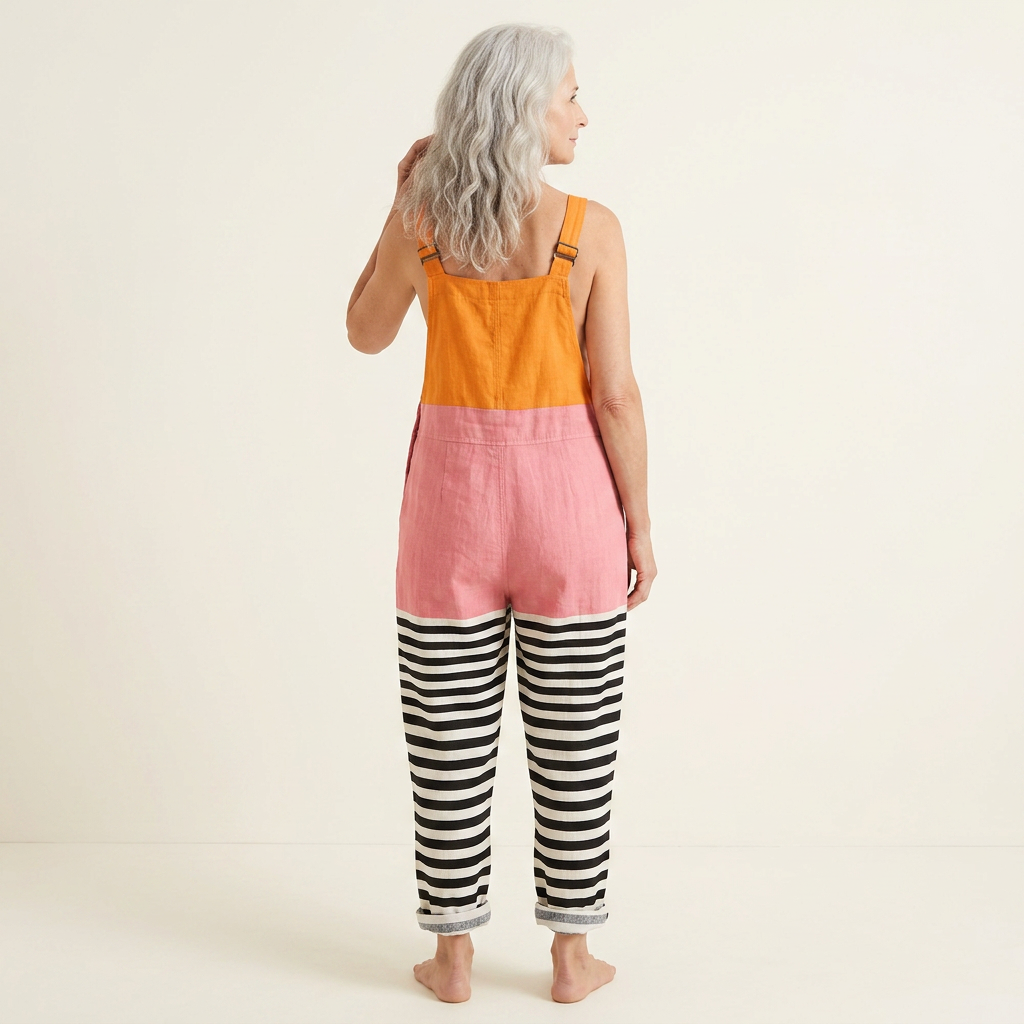 Hilde | Latzhose mit modernem Farbblock-Design