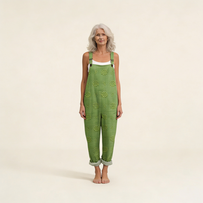 Janna | Latzhose mit grüner Naturtextur