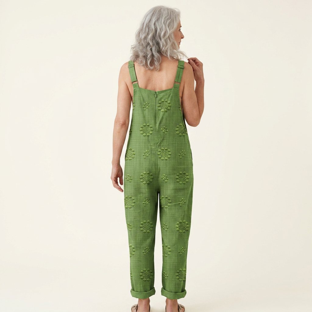 Janna | Latzhose mit grüner Naturtextur