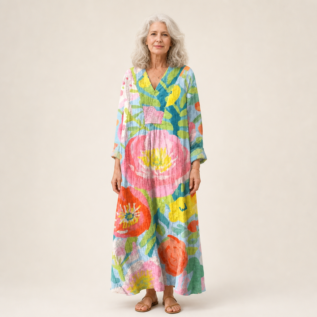 Julie - Flatterndes bedrucktes Sommerkleid
