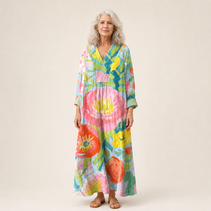 Julie - Flatterndes bedrucktes Sommerkleid