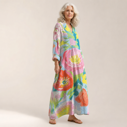 Julie - Flatterndes bedrucktes Sommerkleid