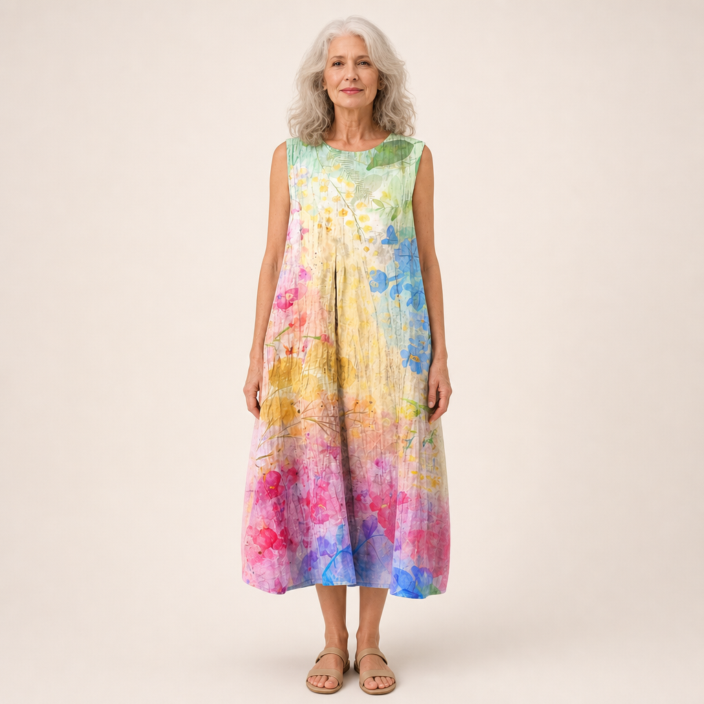 Laurine - Bequemes Sommerkleid ohne Ärmel
